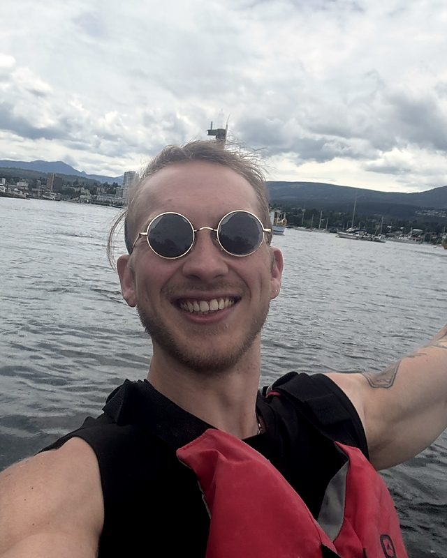 Kaan on the water near Protection Island, Nanaimo